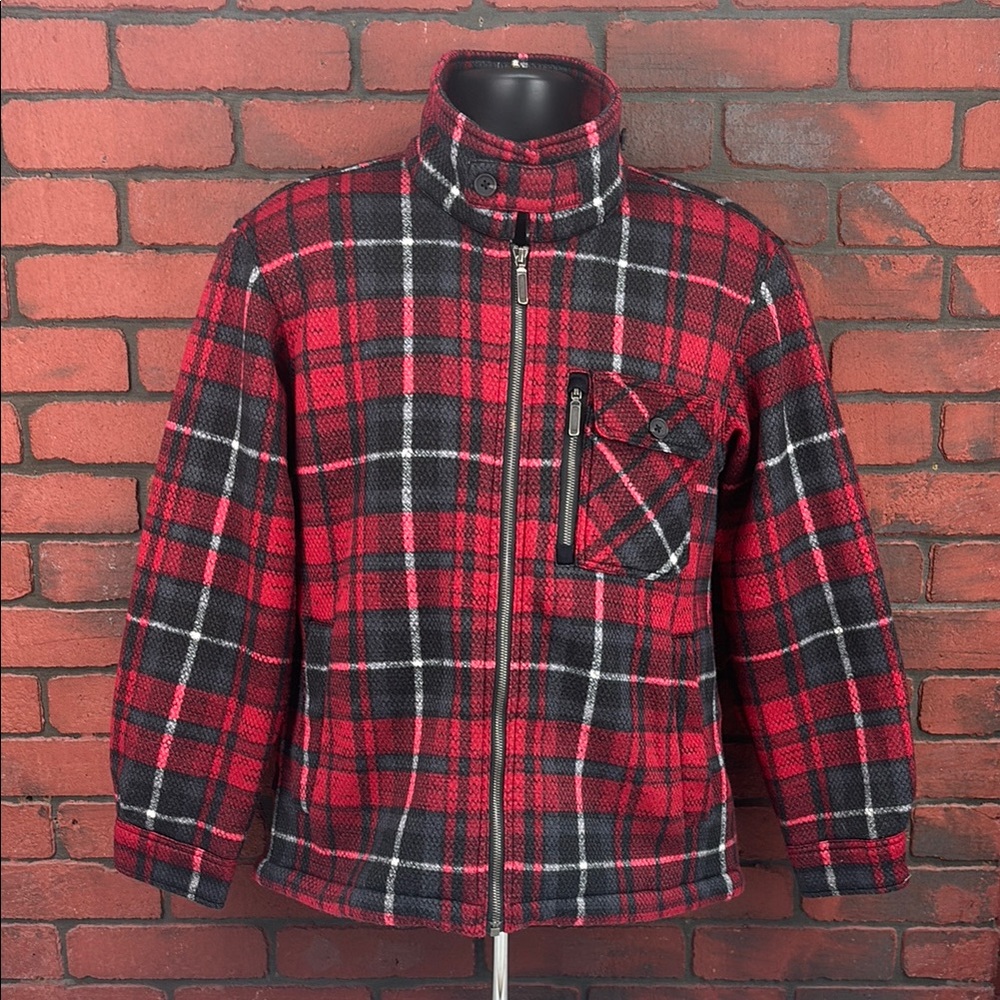 Inspire Womens Large‎ Plaid Coat Classic, Chic